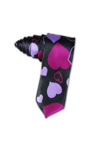 TI085 custom heart pattern silk neckties tie manufacturers hk heart pattern printed multi color supplier hk wholesale